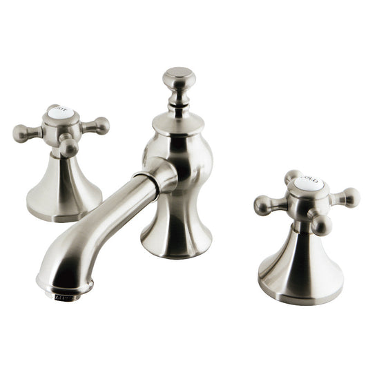 English Country Widespread Bathroom Faucet in Brushed Nickel