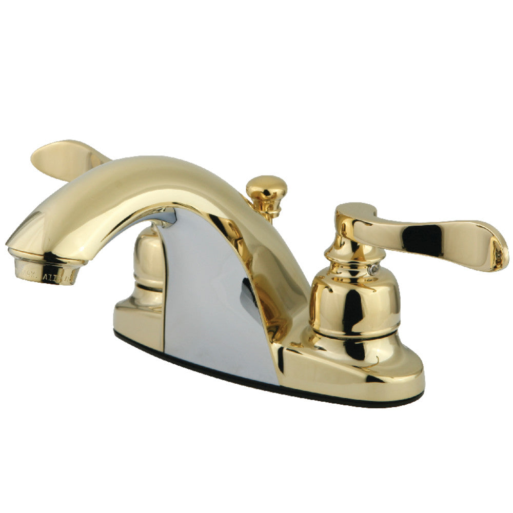 NuWave French 4 Inch Centerset Bathroom Faucet in Polished Brass