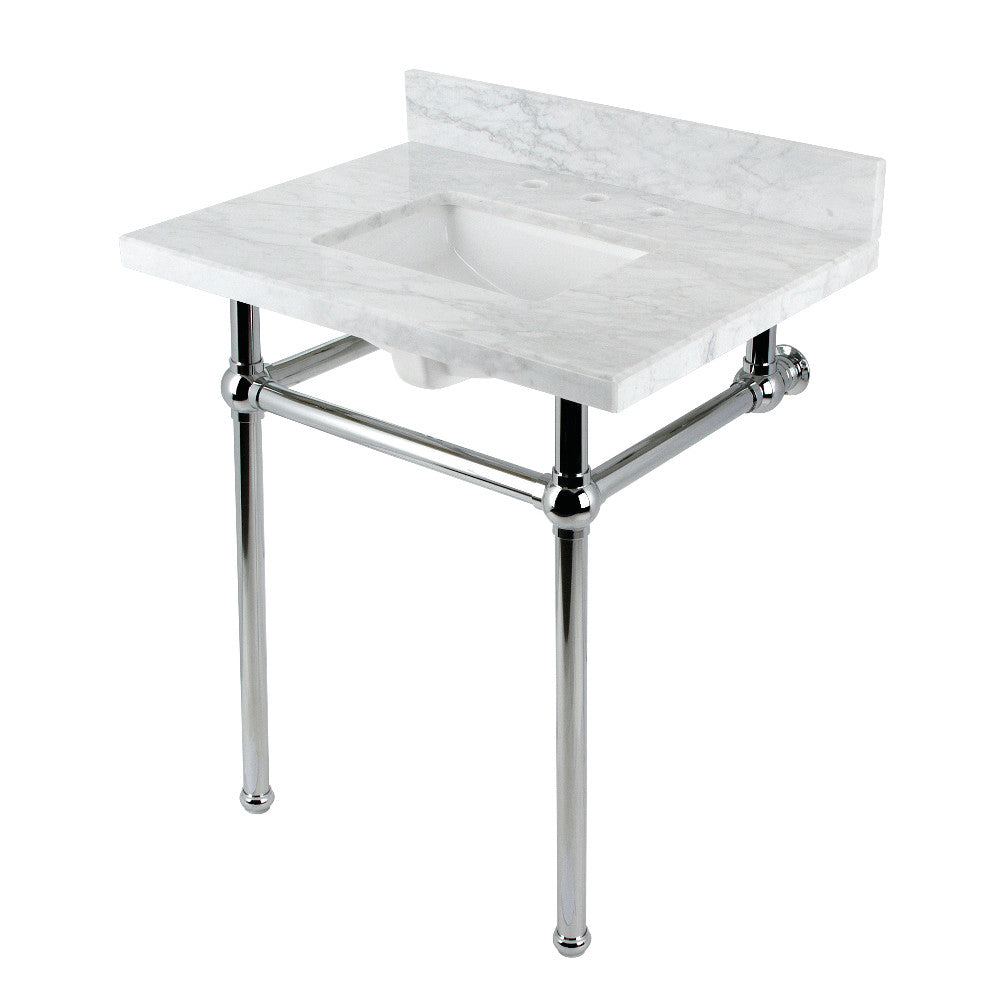 Templeton 30 Inch Console Sink in Carrara Marble