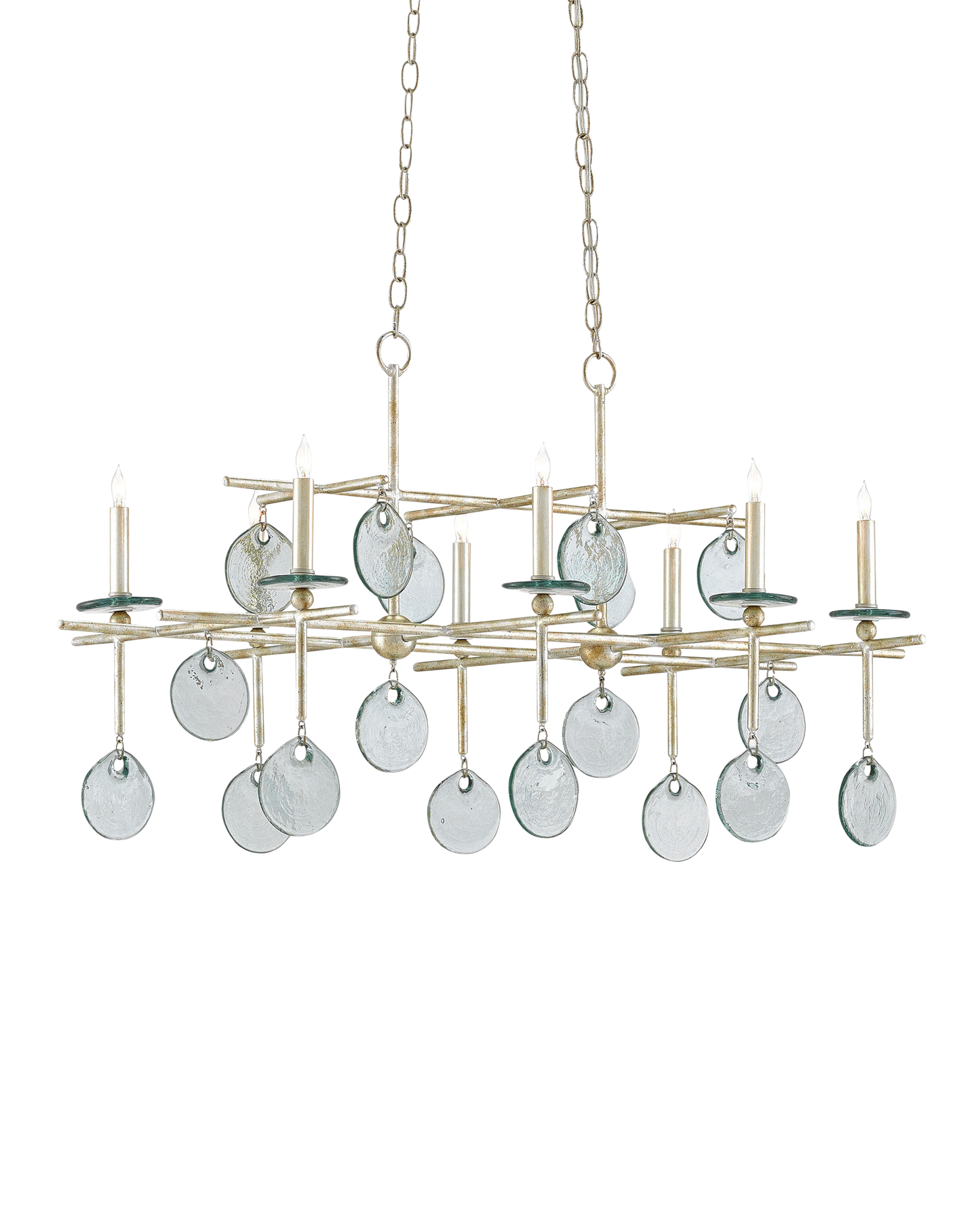 Sethos Silver Rectangular Chandelier