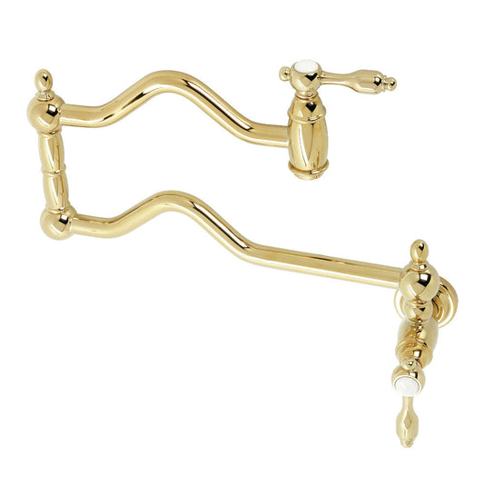 Tudor Pot Filler Faucet in Polished Brass