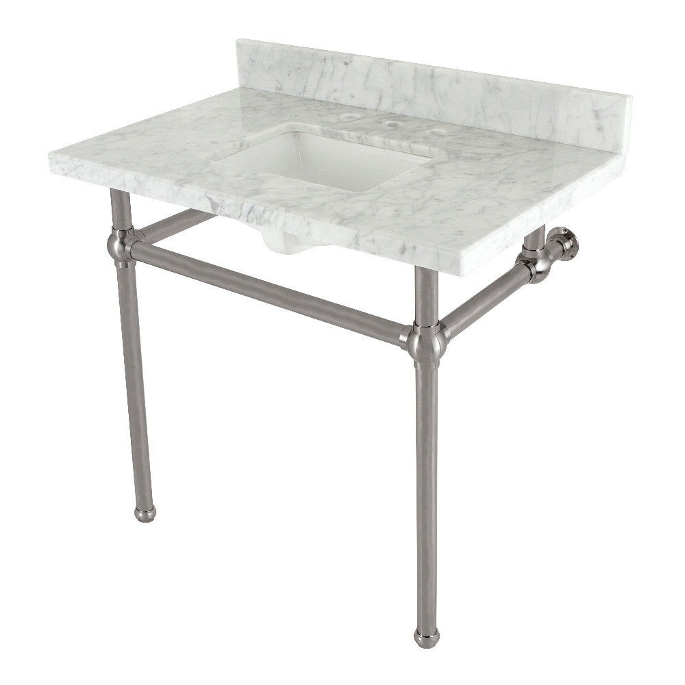 Templeton 36 Inch Console Sink in Carrara Marble