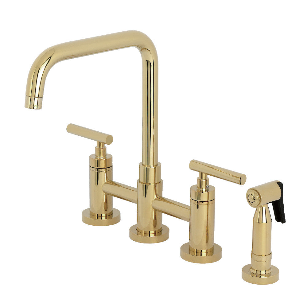 Manhattan Bridge Kitchen Faucet in Polished Brass