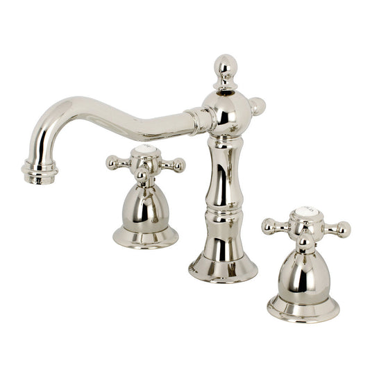 Heritage Widespread Bathroom Faucet in Polished Nickel