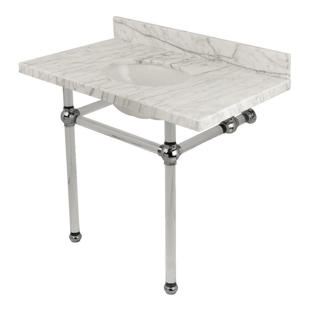 Templeton 36 Inch Console Sink in Carrara Marble
