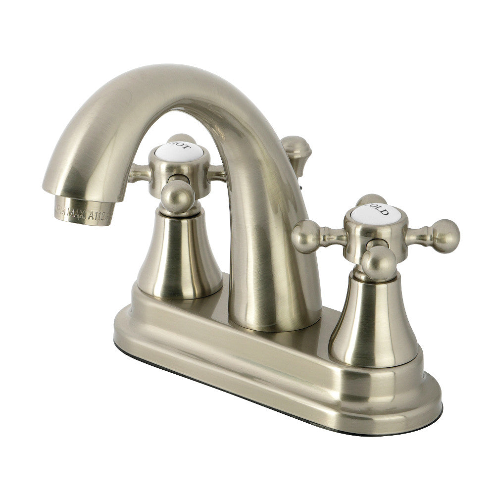 English Vintage 4 Inch Centerset Bathroom Faucet in Brushed Nickel