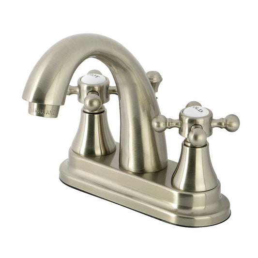 English Vintage 4 Inch Centerset Bathroom Faucet in Brushed Nickel