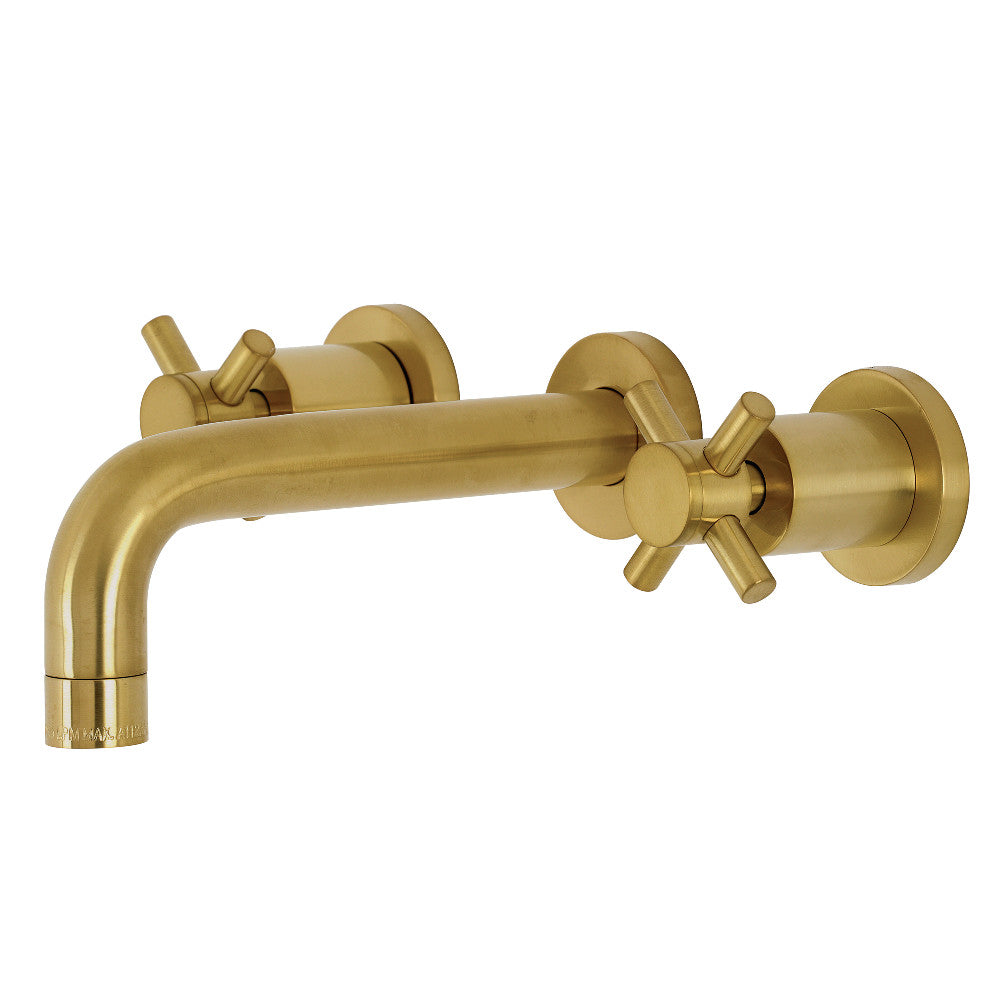 Concord Wall-Mount Bathroom Faucet in Brushed Brass