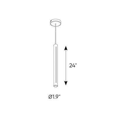 24 Inch CCT LED Duo-Light Cylinder Pendant