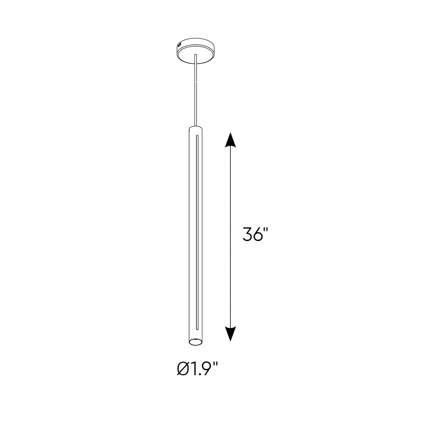 36 Inch CCT LED Duo-Light Cylinder Pendant