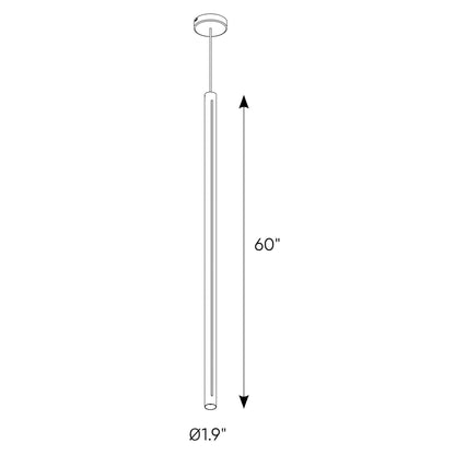60 Inch CCT LED Duo-Light Cylinder Pendant