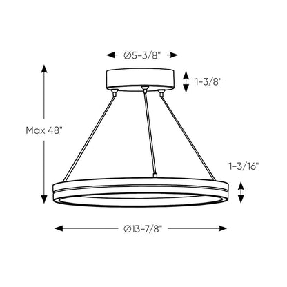 14 Inch Pendant Double Ring