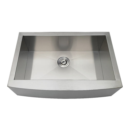 Uptowne 30 Inch Farmhouse Kitchen Sink in Brushed Stainless