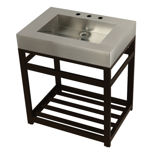Kingston Commercial 31 Inch Console Sink in Oil Rubbed Bronze