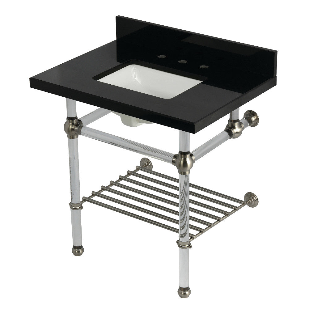 Templeton 30 Inch Console Sink in Brushed Nickel