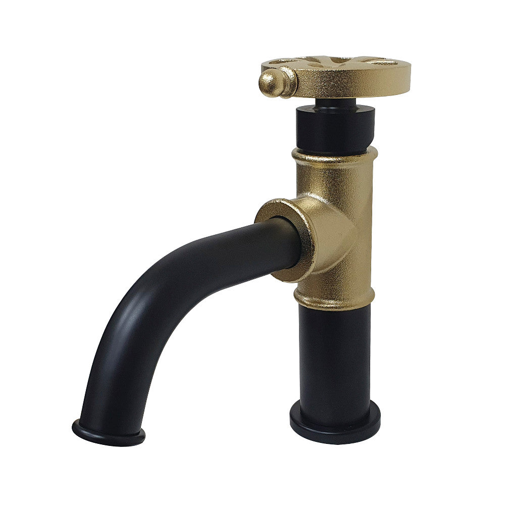 Belknap Single-Hole Bathroom Faucet in Matte Black/Polished Brass