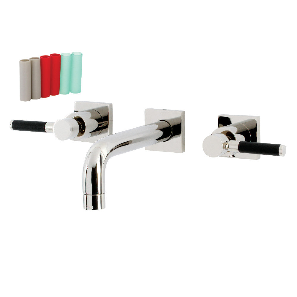 Kaiser Wall-Mount Bathroom Faucet in Polished Nickel
