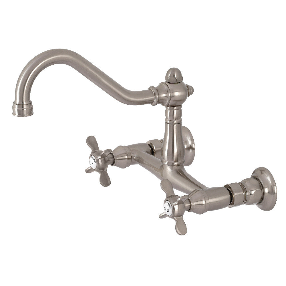 Essex Wall-Mount Bathroom Faucet in Brushed Nickel