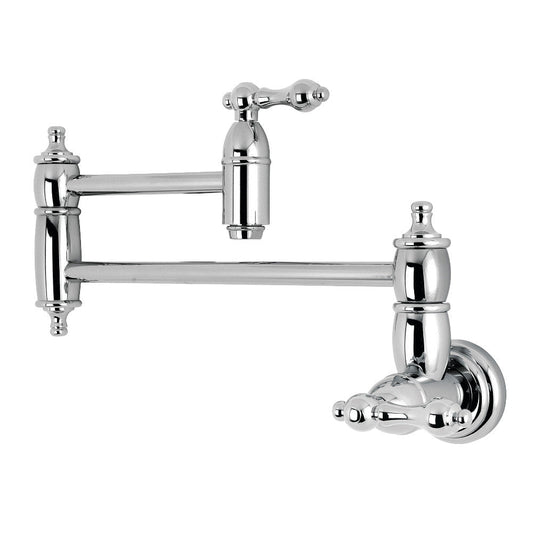 Restoration Pot Filler Faucet in Polished Chrome