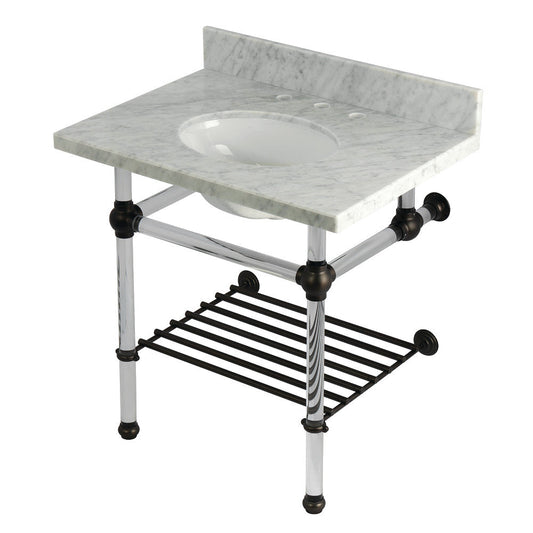 Templeton 30 Inch Console Sink in Carrara Marble