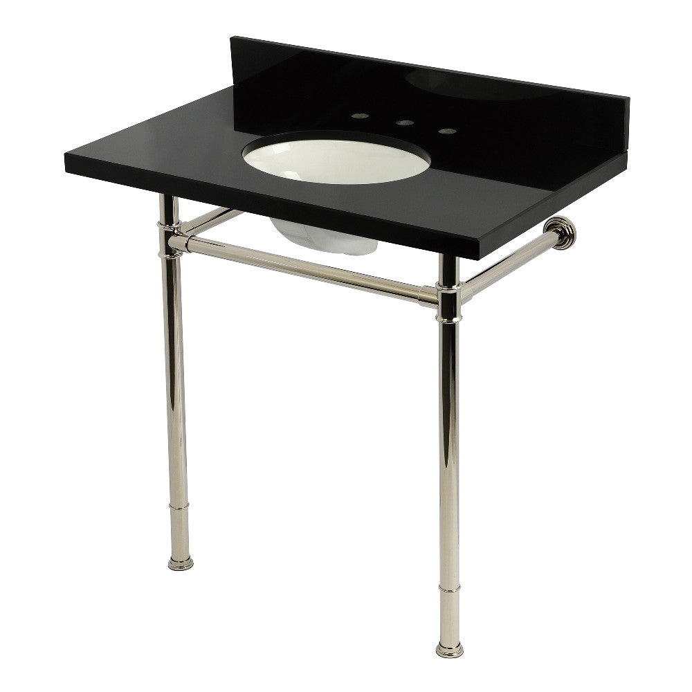 Imperial 36 Inch Console Sink in Polished Nickel