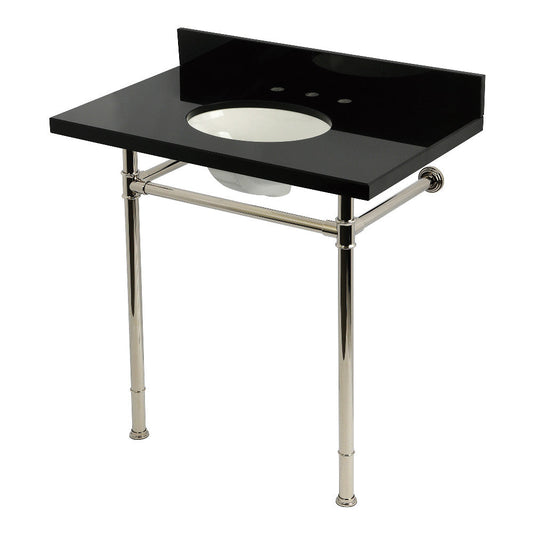 Imperial 36 Inch Console Sink in Polished Nickel