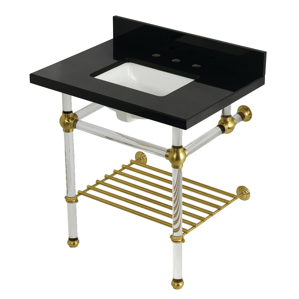 Templeton 30 Inch Console Sink in Brushed Brass