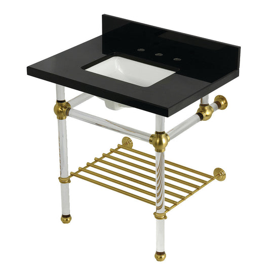 Templeton 30 Inch Console Sink in Brushed Brass