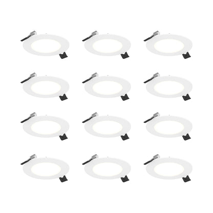 Kit of 12 - 4in Round LED Panel, White