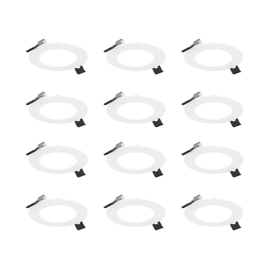 Kit of 12 - 4in Round LED Panel, White
