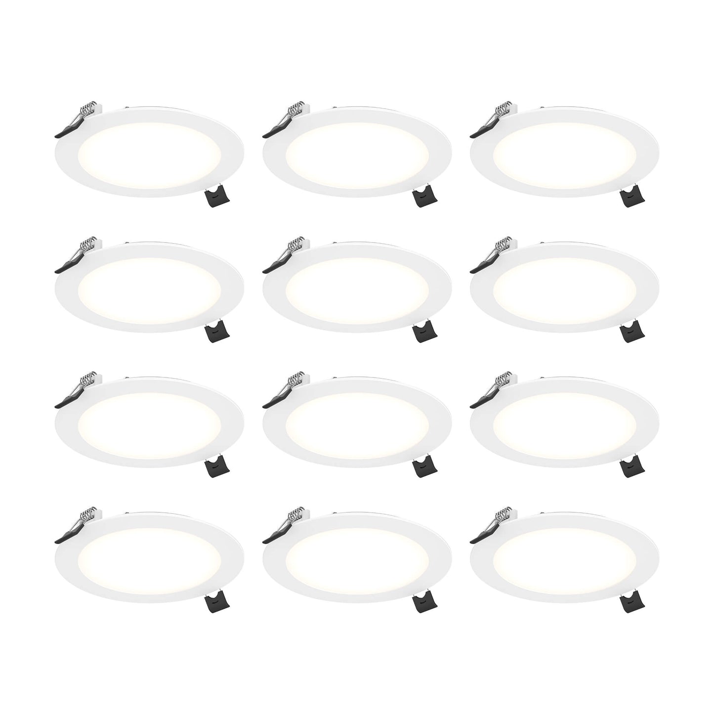 Kit of 12 - 6in Round LED Panel, White