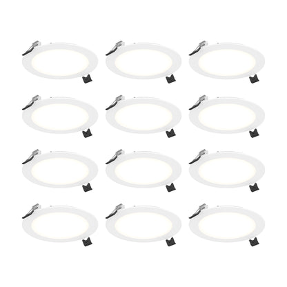Kit of 12 - 6in Round LED Panel, White