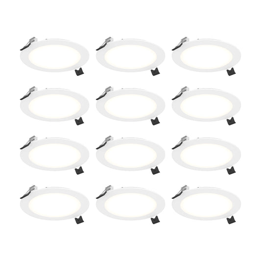 Kit of 12 - 6in Round LED Panel, White