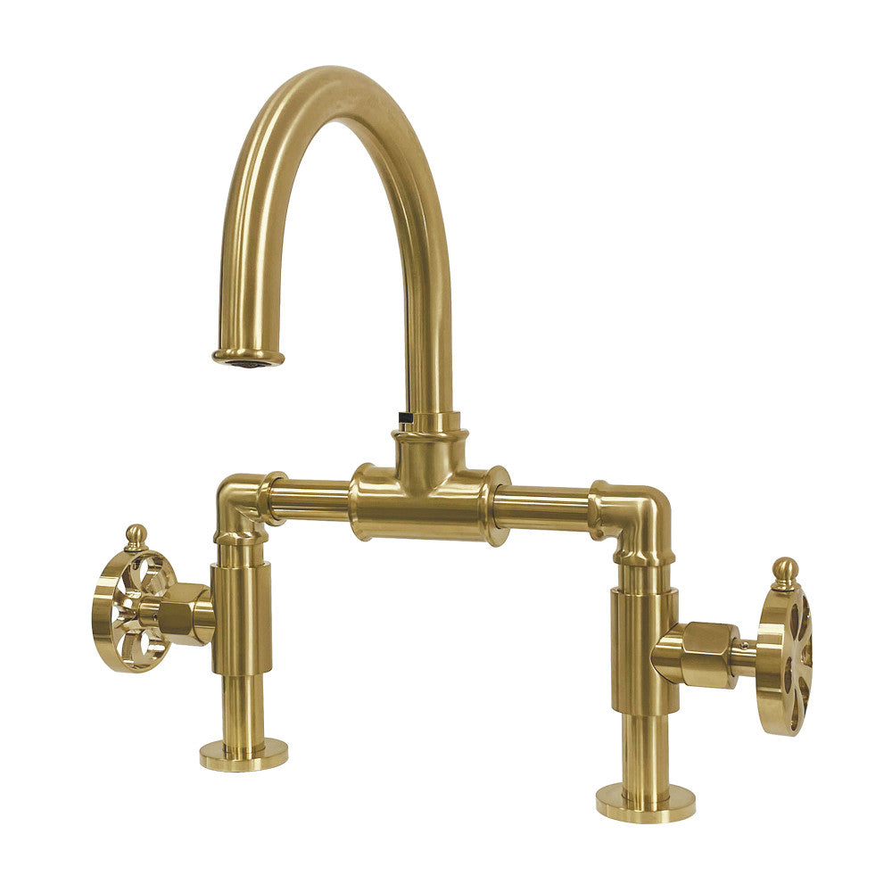 Belknap Bridge Bathroom Faucet in Brushed Brass