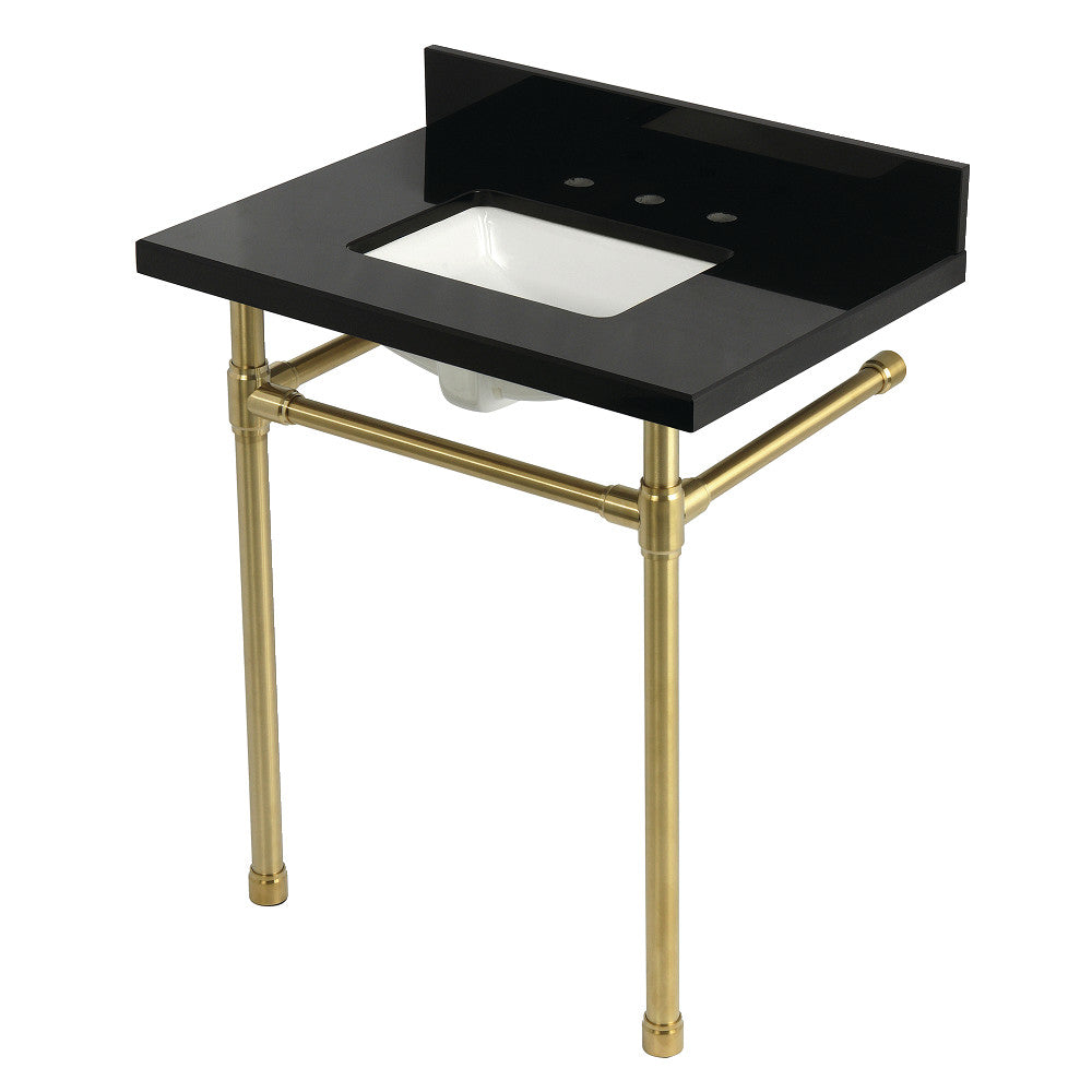 Dreyfuss 30 Inch Console Sink in Brushed Brass