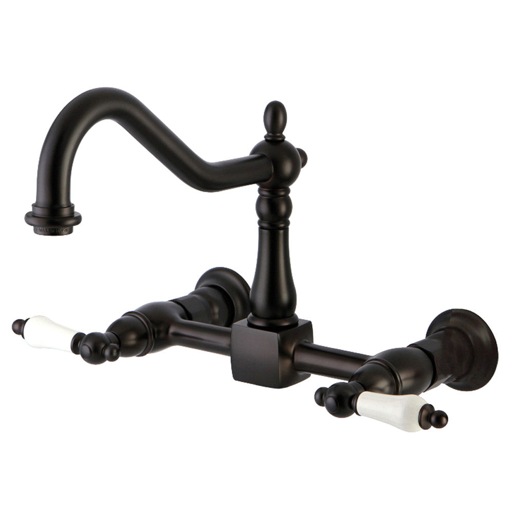 Heritage Wall Mount Kitchen Faucet in Oil Rubbed Bronze