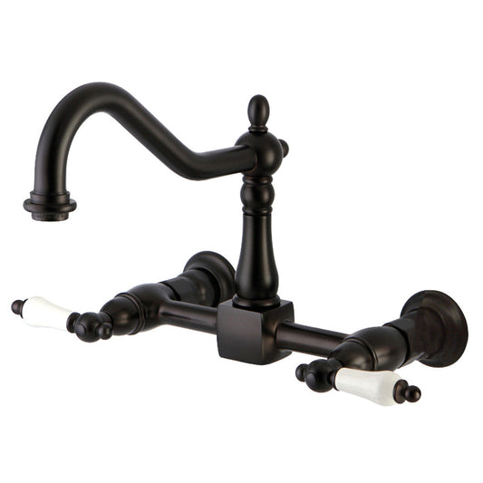 Heritage Wall Mount Kitchen Faucet in Oil Rubbed Bronze
