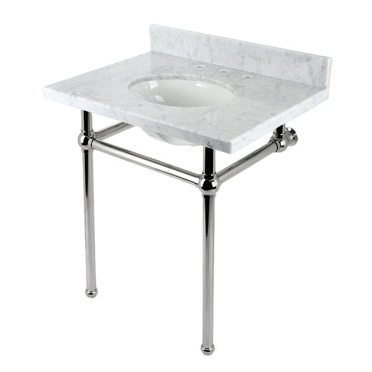 Templeton 30 Inch Console Sink in Carrara Marble
