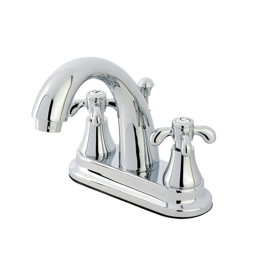 French Country 4 Inch Centerset Bathroom Faucet in Polished Chrome