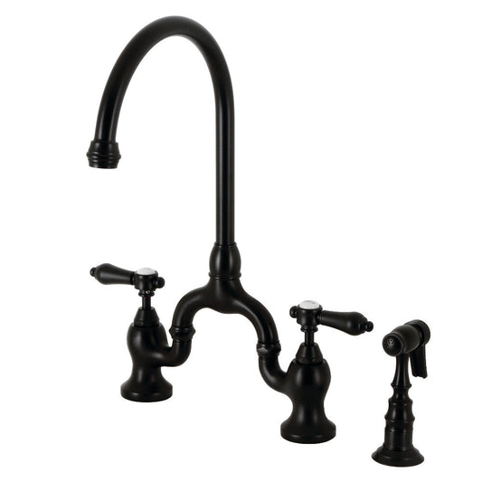Heirloom Bridge Kitchen Faucet in Matte Black