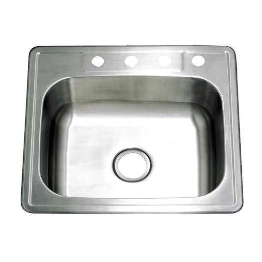 Studio 25 Inch Drop-In Kitchen Sink in Brushed Stainless