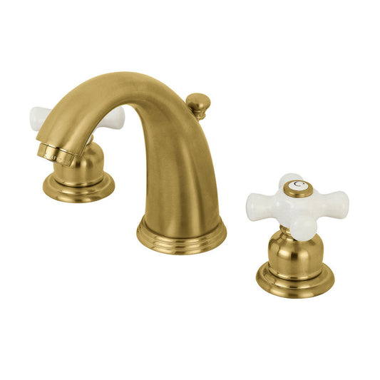 Victorian Widespread Bathroom Faucet in Brushed Brass