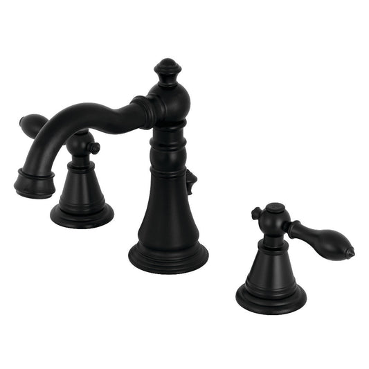English Classic Widespread Bathroom Faucet in Matte Black