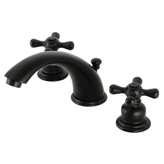 Victorian Widespread Bathroom Faucet in Matte Black