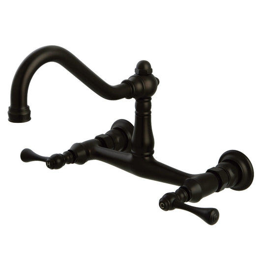 Vintage Wall-Mount Bathroom Faucet in Oil Rubbed Bronze