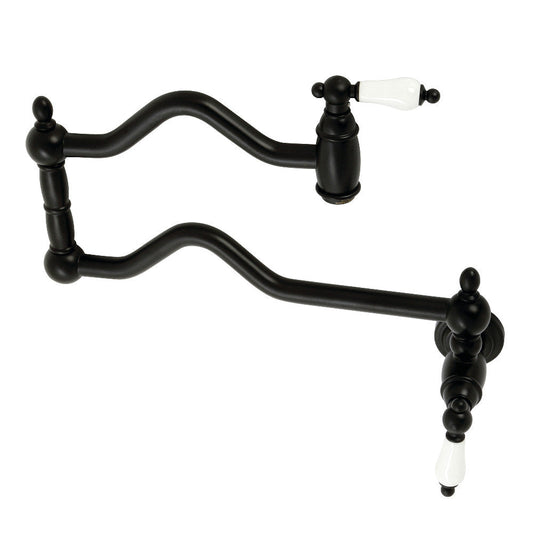 Heritage Pot Filler Faucet in Matte Black