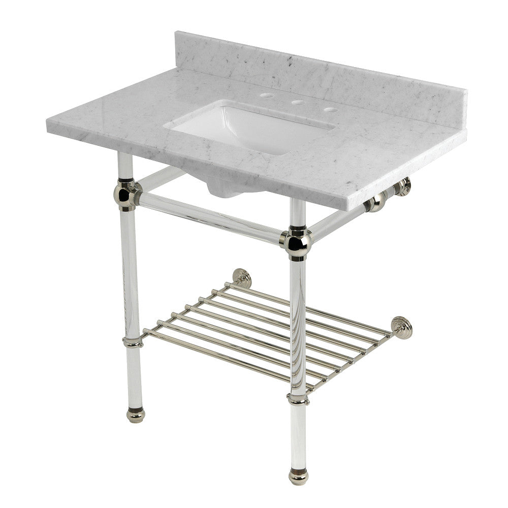 Templeton 36 Inch Console Sink in Carrara Marble