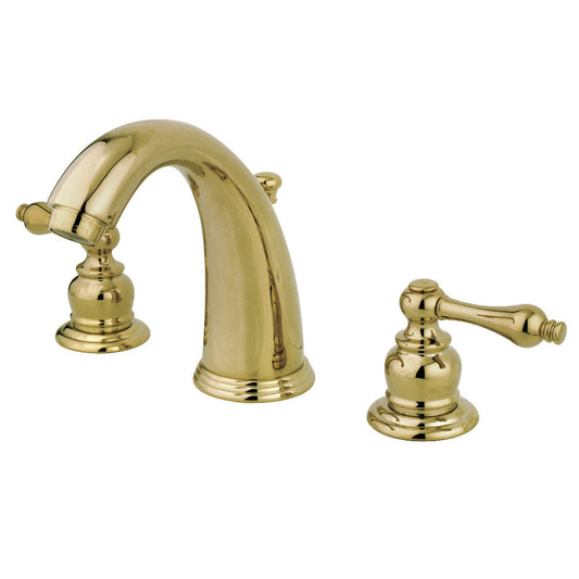 Victorian Widespread Bathroom Faucet in Polished Brass
