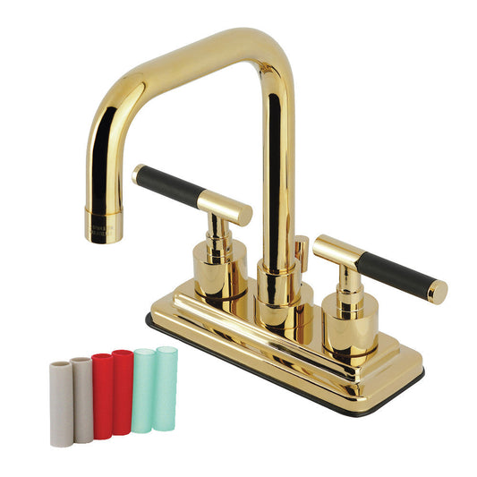 Kaiser 4 Inch Centerset Bathroom Faucet in Polished Brass