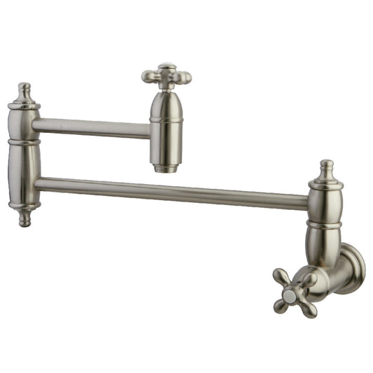 Restoration Pot Filler Faucet in Brushed Nickel